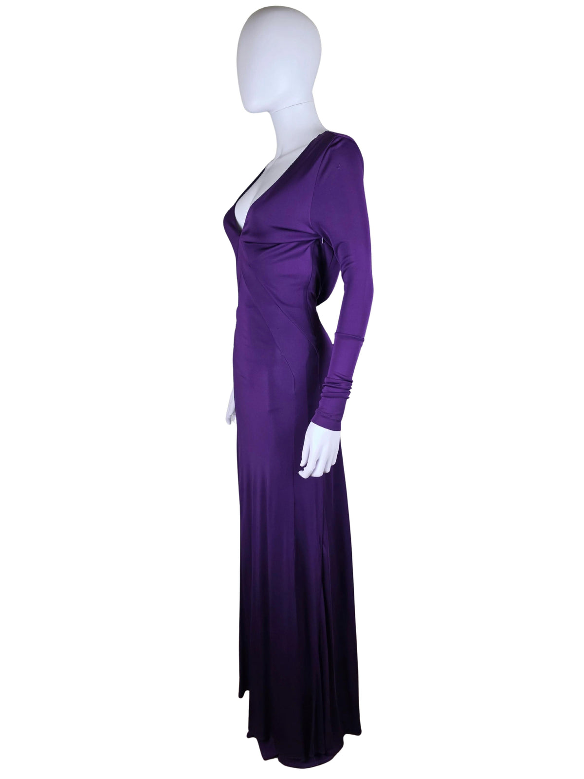 Roberto Cavalli Abito Lungo in Jersey Viola - Pally Vintage Closet