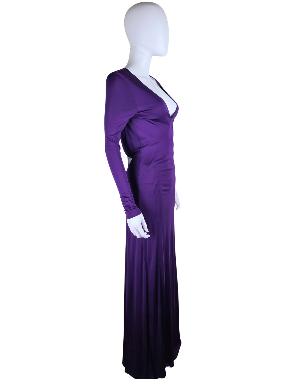 Roberto Cavalli Abito Lungo in Jersey Viola - Pally Vintage Closet