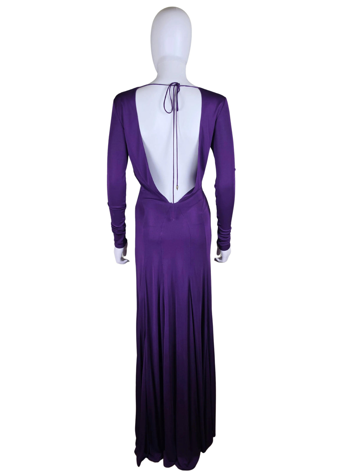 Roberto Cavalli Abito Lungo in Jersey Viola - Pally Vintage Closet
