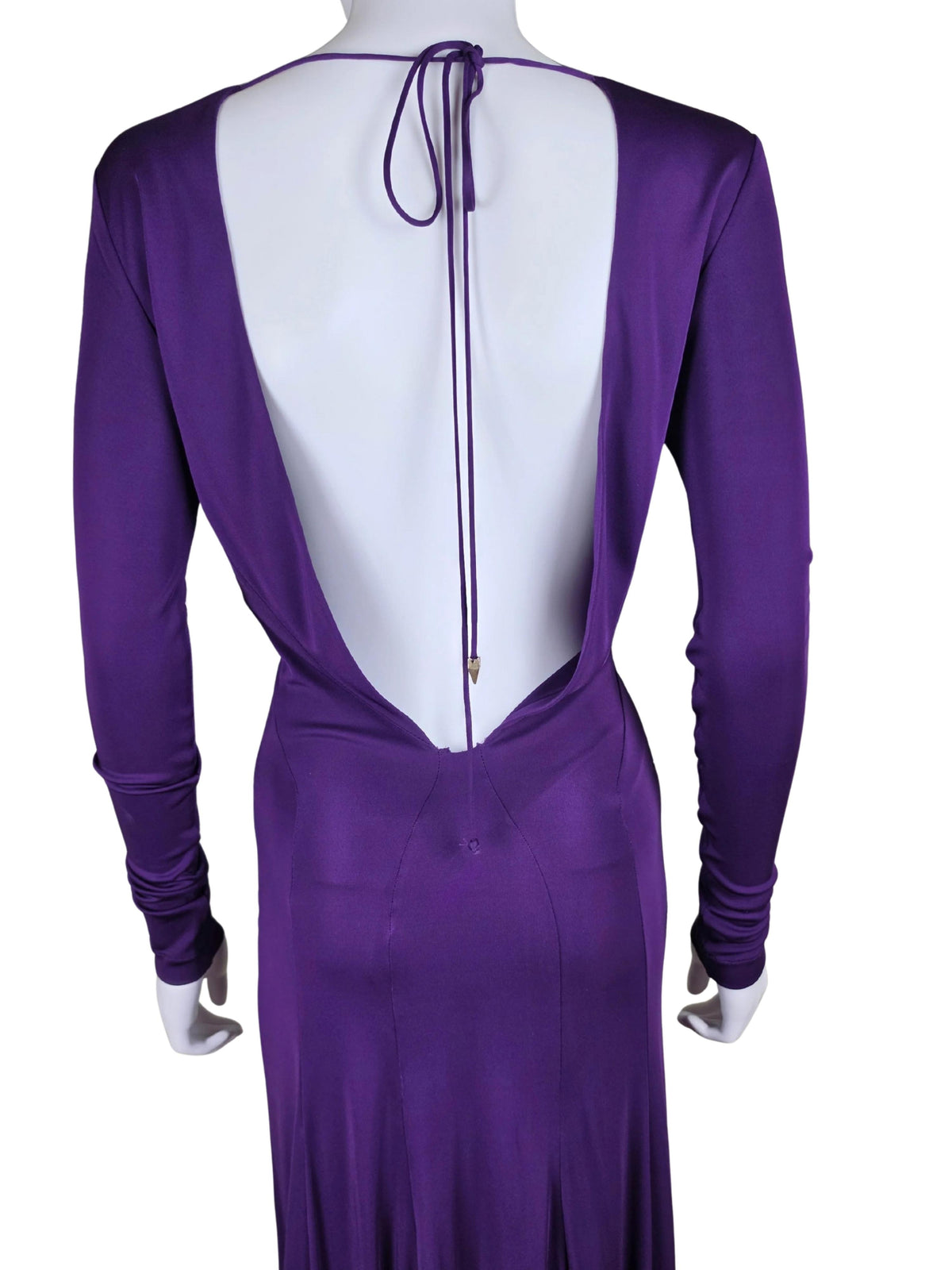 Roberto Cavalli Abito Lungo in Jersey Viola - Pally Vintage Closet