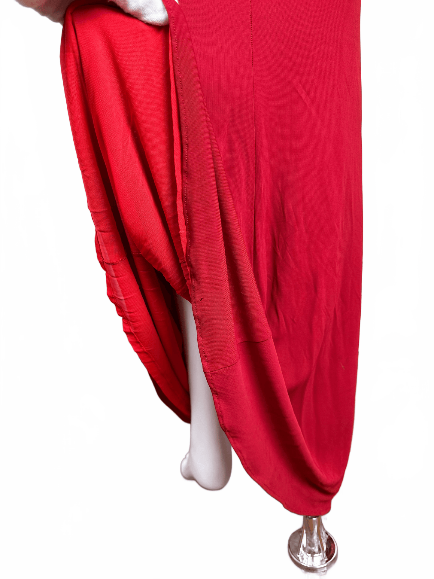 Roberto Cavalli Abito da Sera con Dettagli in Pizzo Rosso Rubino - Pally Vintage Closet