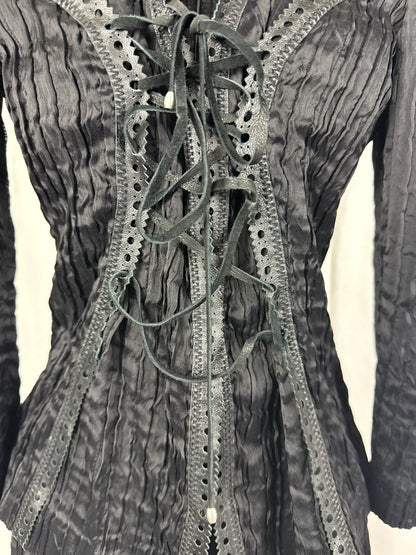 Roberto Cavalli Class Blusa con Stringhe Nero - Pally Vintage Closet