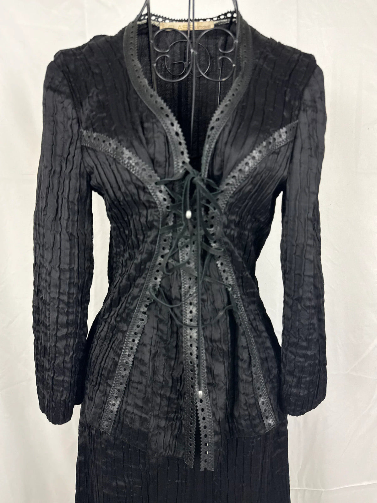 Roberto Cavalli Class Blusa con Stringhe Nero - Pally Vintage Closet
