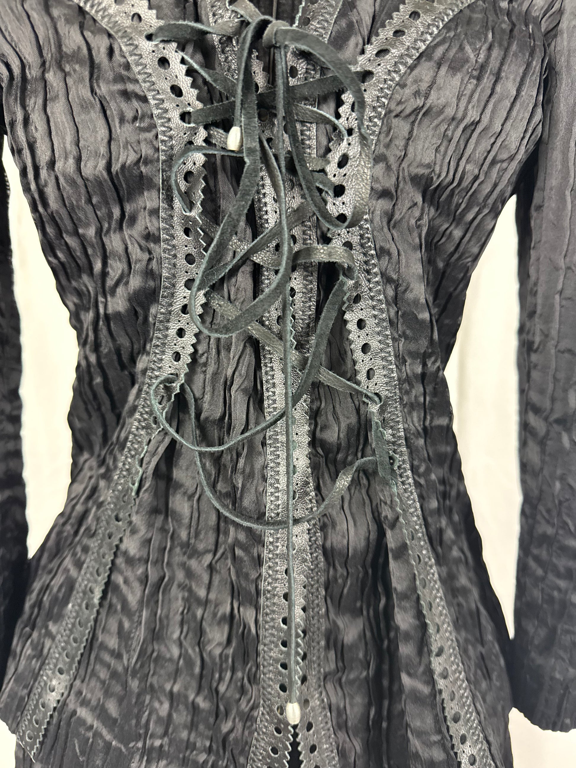 Roberto Cavalli Class Completo Blusa con Stringhe e Gonna Lunga Nero - Pally Vintage Closet