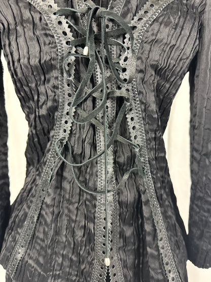 Roberto Cavalli Class Completo Blusa con Stringhe e Gonna Lunga Nero - Pally Vintage Closet