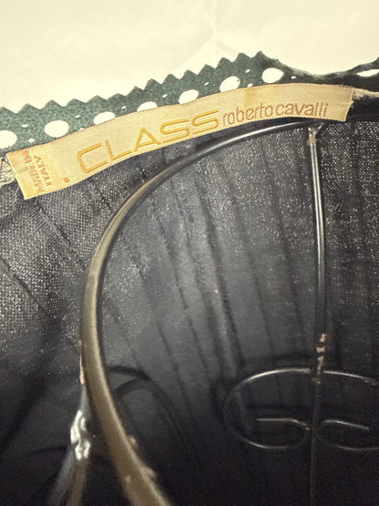 Roberto Cavalli Class Completo Blusa con Stringhe e Gonna Lunga Nero - Pally Vintage Closet