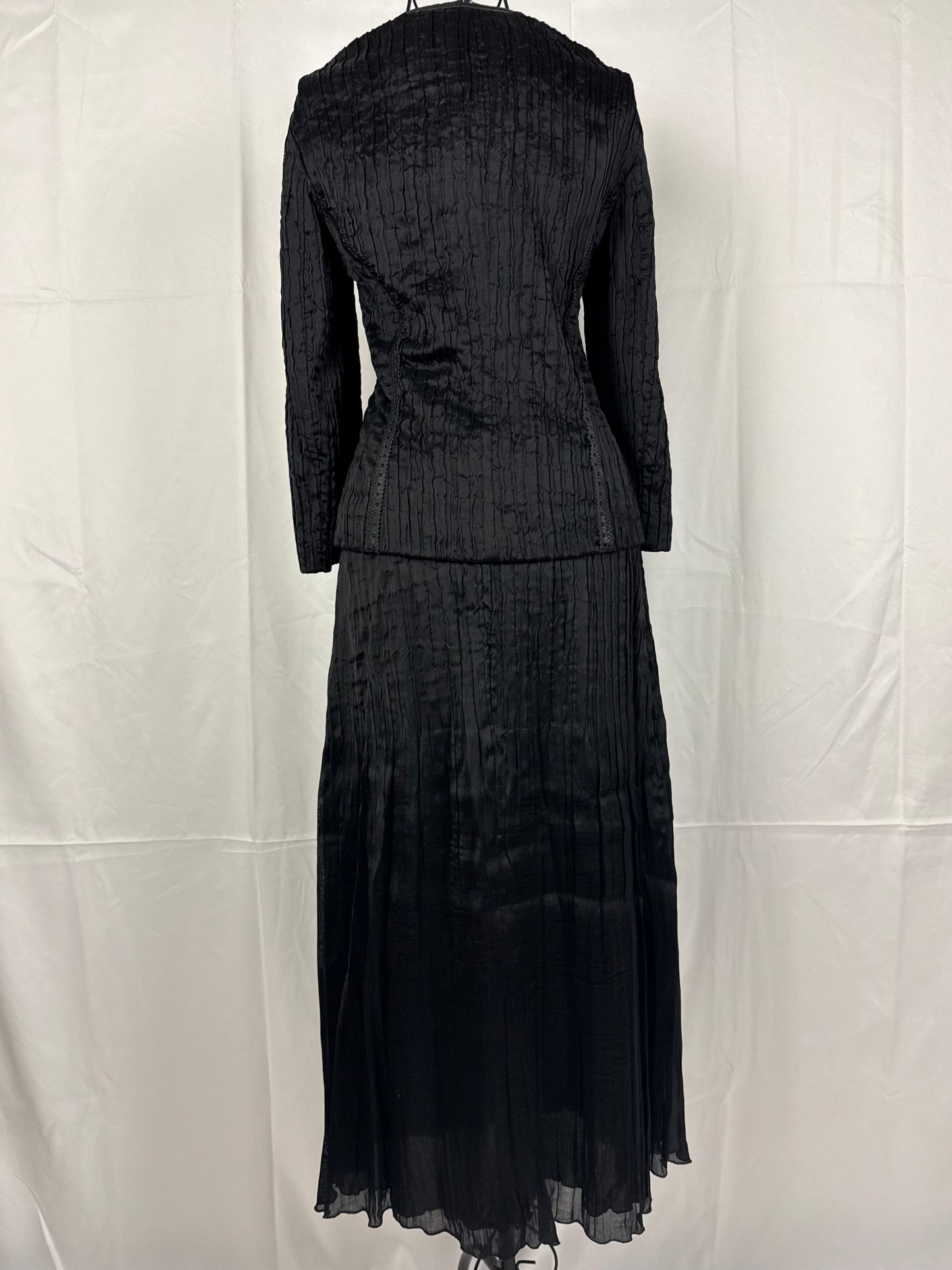 Roberto Cavalli Class Completo Blusa con Stringhe e Gonna Lunga Nero - Pally Vintage Closet