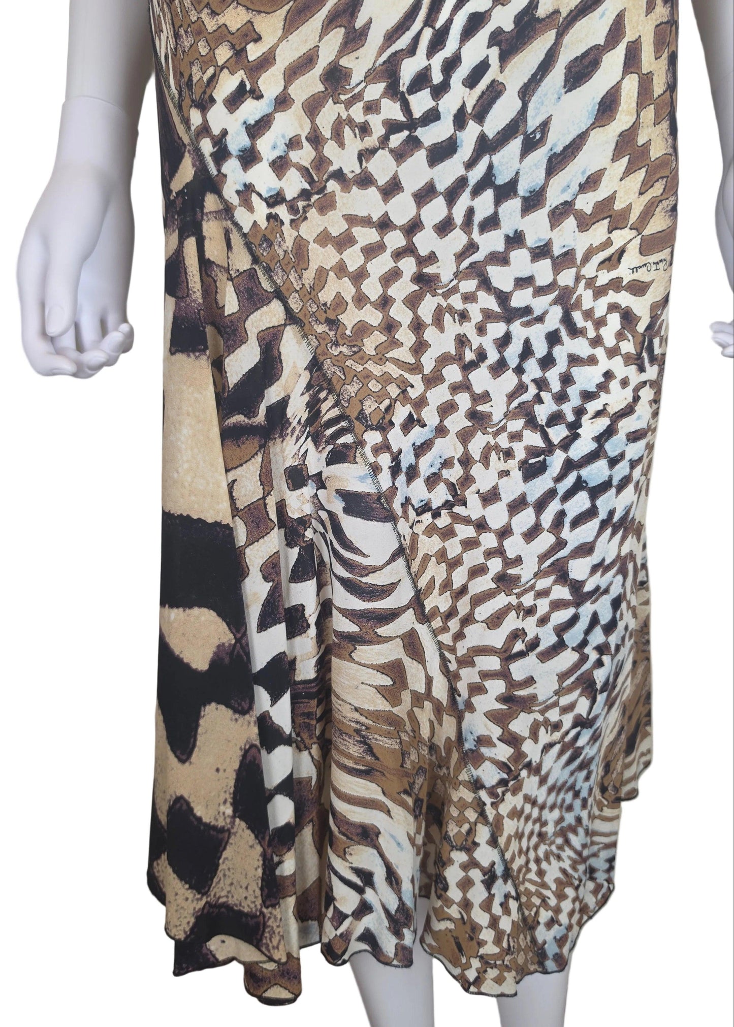 Roberto Cavalli Gonna Longuette Vintage 2003 Stampa Animalier - Pally Vintage Closet