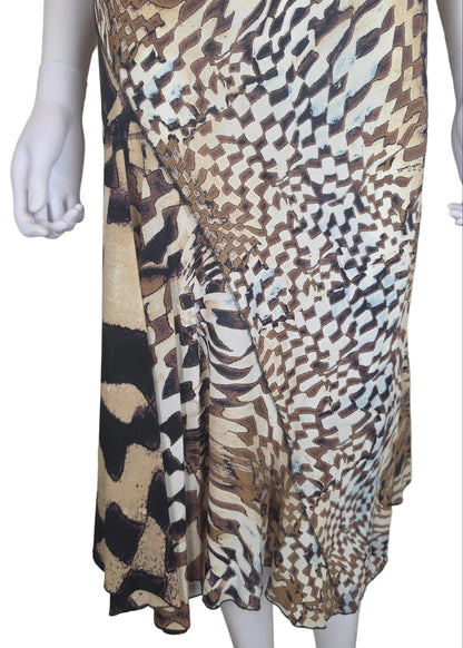 Roberto Cavalli Gonna Longuette Vintage 2003 Stampa Animalier - Pally Vintage Closet