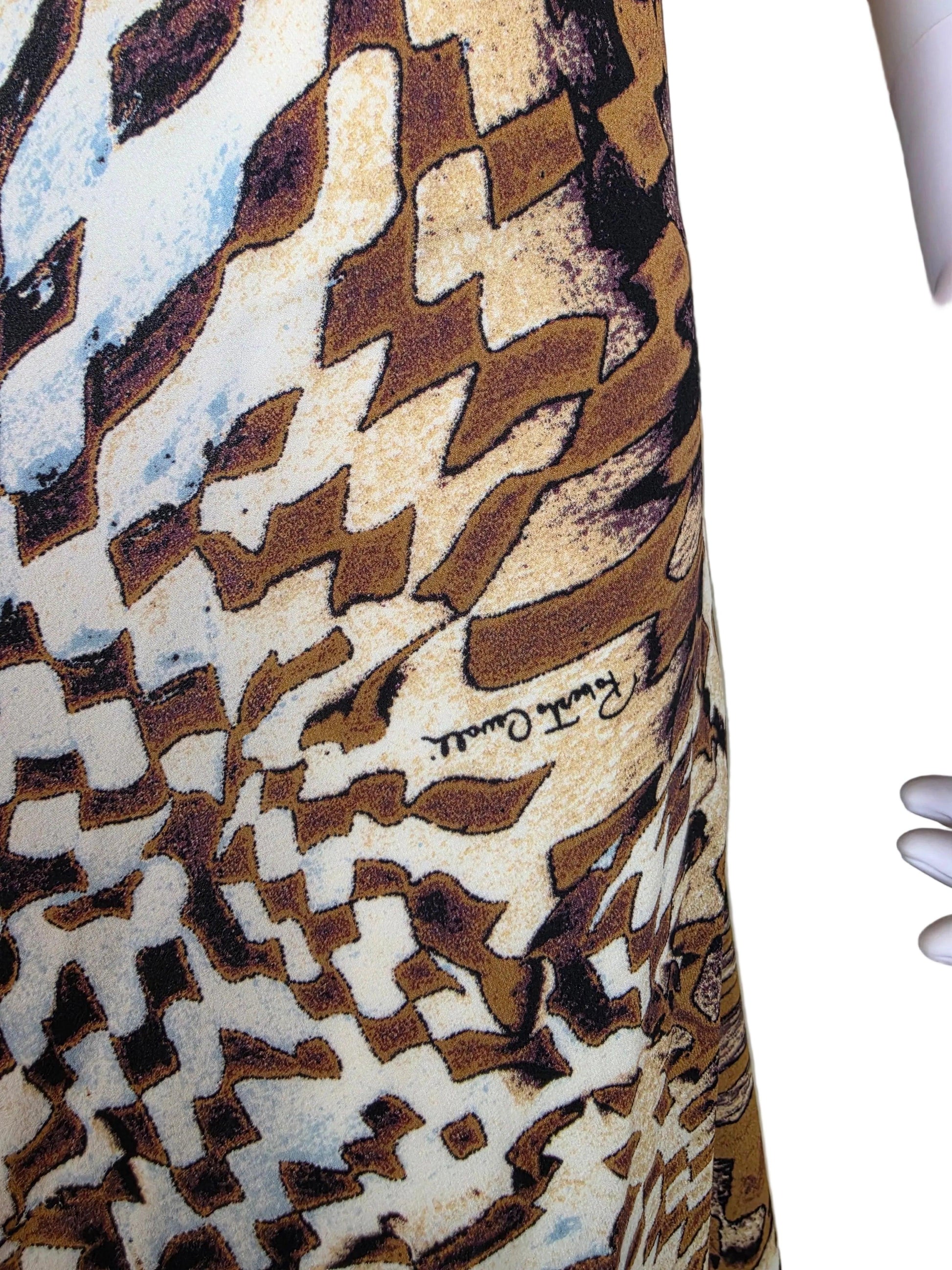 Roberto Cavalli Gonna Longuette Vintage 2003 Stampa Animalier - Pally Vintage Closet