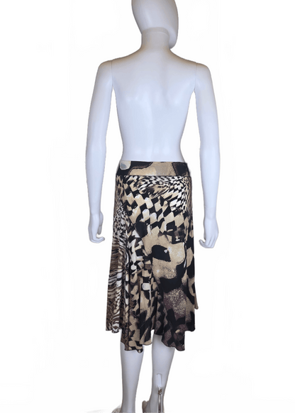 Roberto Cavalli Gonna Longuette Vintage 2003 Stampa Animalier - Pally Vintage Closet