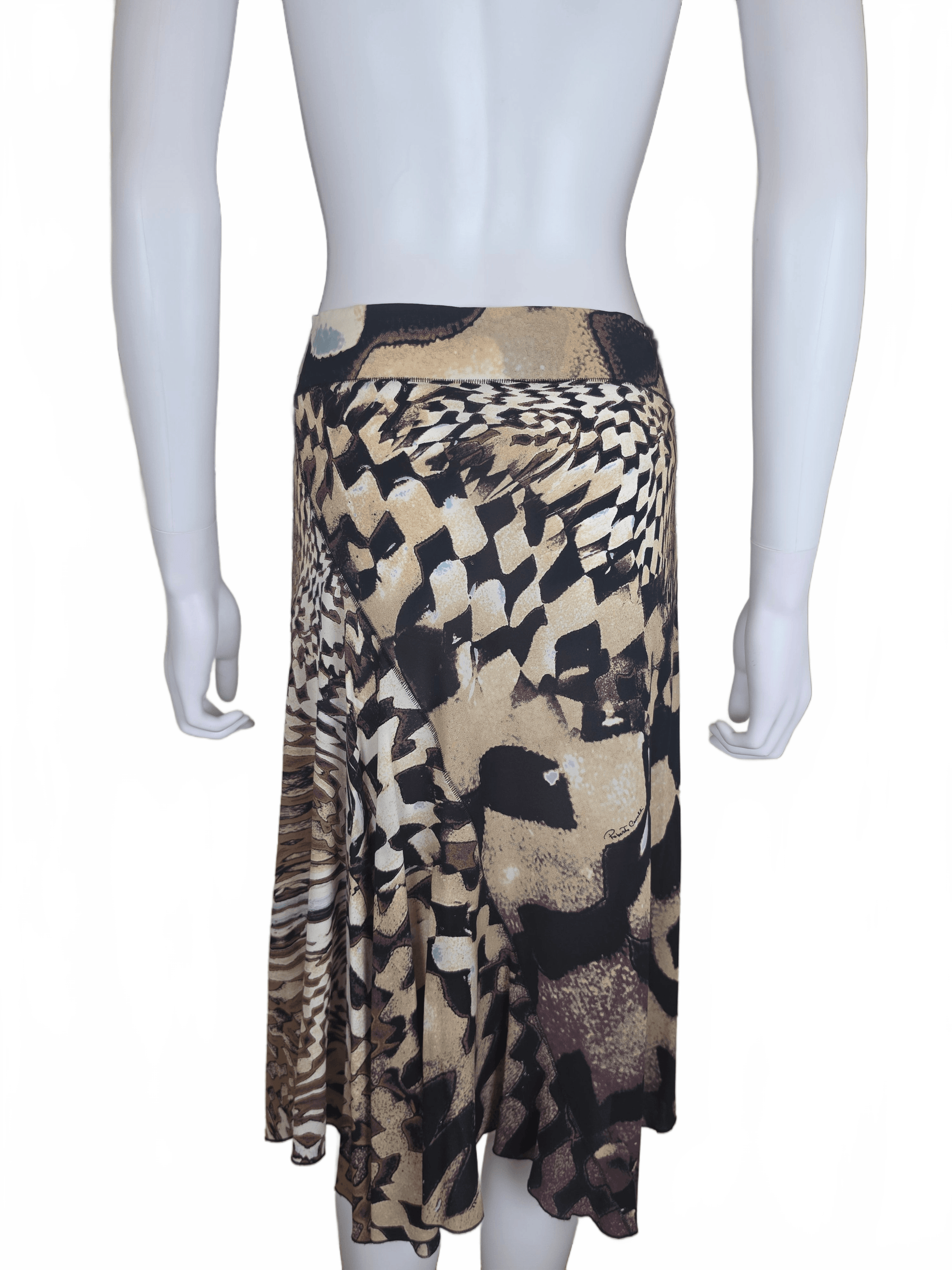 Roberto Cavalli Gonna Longuette Vintage 2003 Stampa Animalier - Pally Vintage Closet