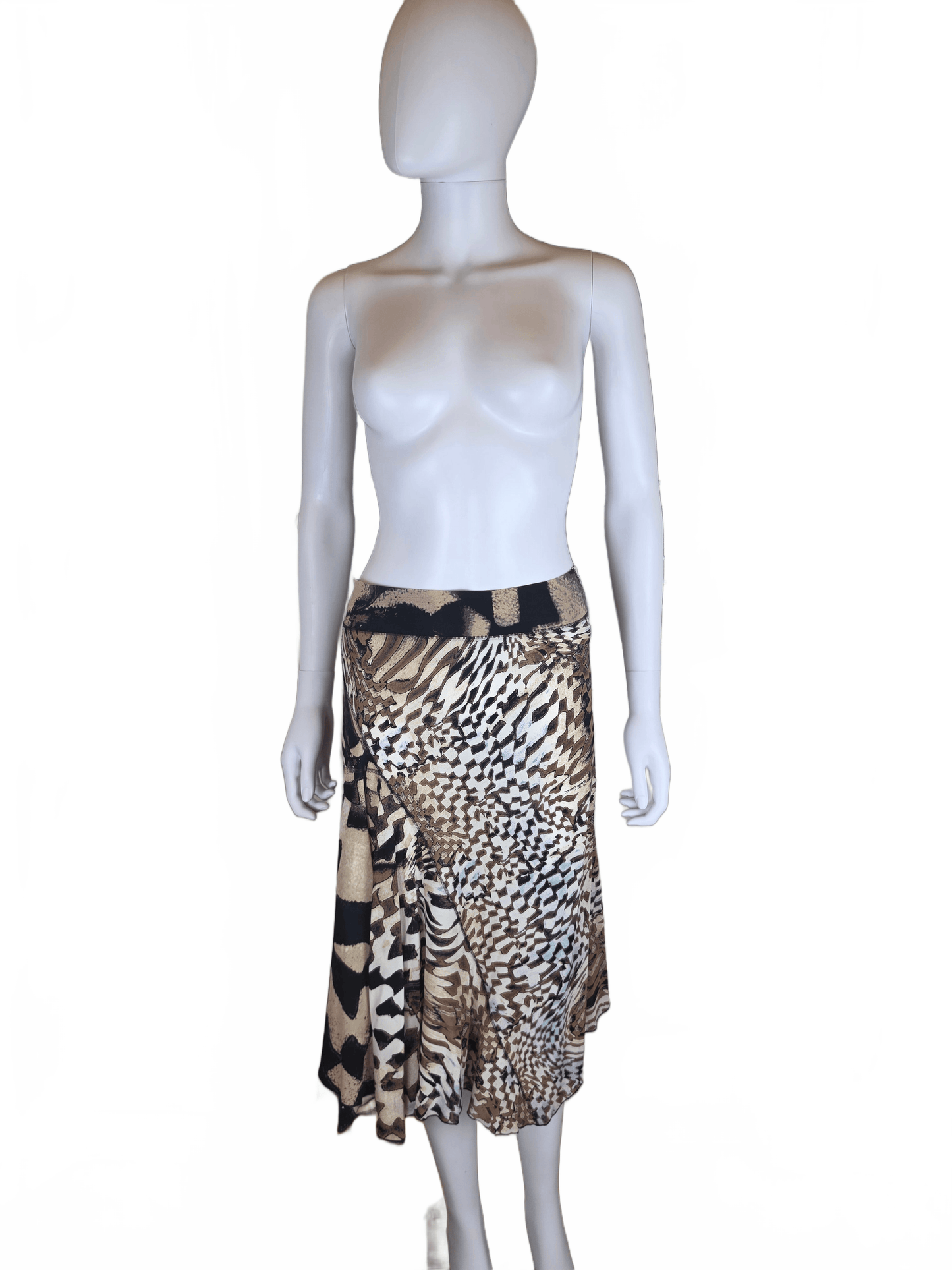 Roberto Cavalli Gonna Longuette Vintage 2003 Stampa Animalier - Pally Vintage Closet