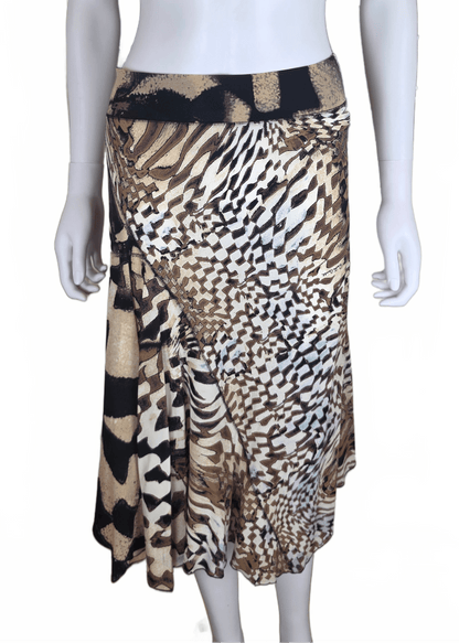 Roberto Cavalli Gonna Longuette Vintage 2003 Stampa Animalier - Pally Vintage Closet