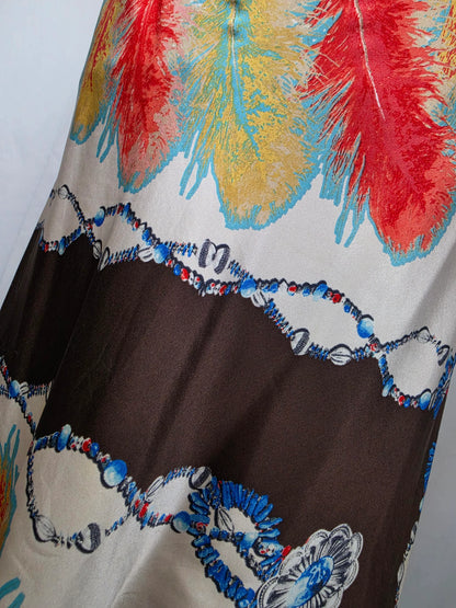 Roberto-Cavalli-Mini-Abito-d-Archivio-in-Seta-Stampa-Jewel-Feather-Multicolor-70134006022468 - Pally Vintage Closet