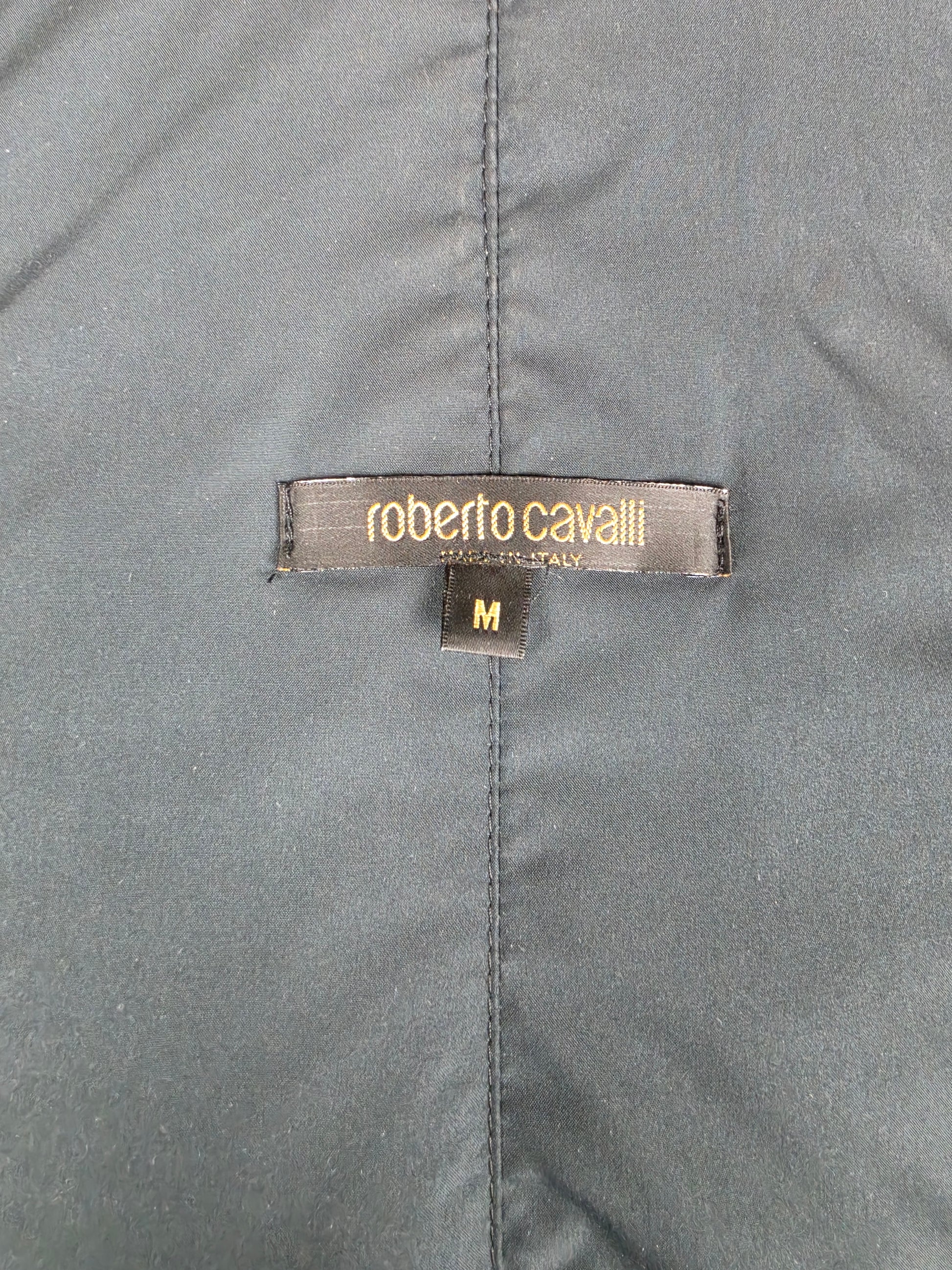 Roberto Cavalli Piumino Oversize in Seta Jewel Print Nero - Pally Vintage Closet