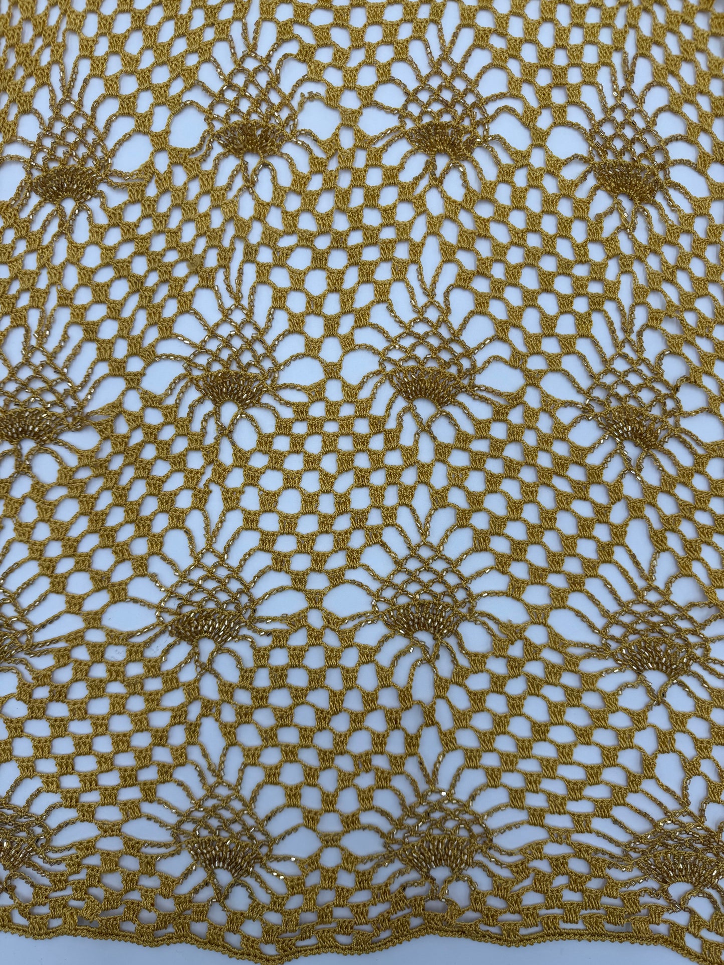 Roberto Cavalli Stola in Macramè Oro con Perline - Pally Vintage Closet