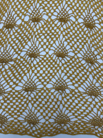 Roberto Cavalli Stola in Macramè Oro con Perline - Pally Vintage Closet