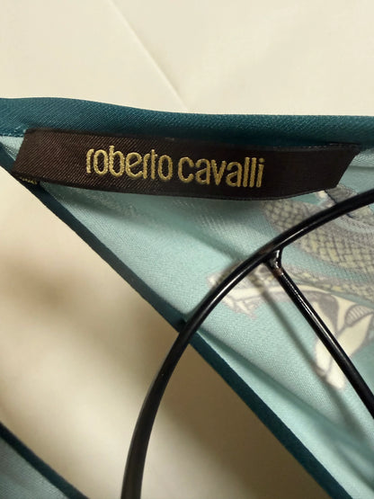 Roberto-Cavalli-Top-con-Stampa-Snake-Floral-Verde-69400479826244 - Pally Vintage Closet