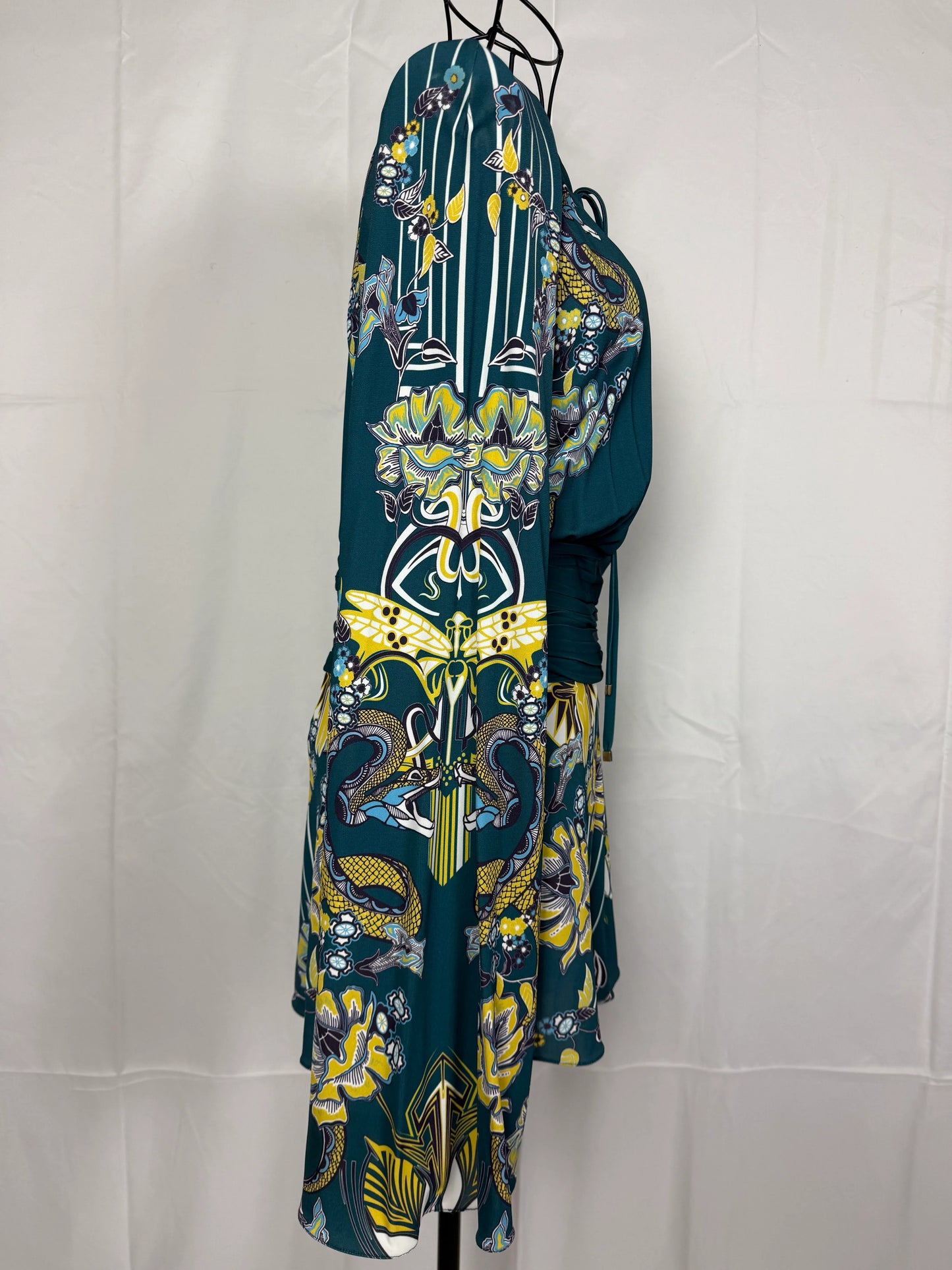 Roberto-Cavalli-Top-con-Stampa-Snake-Floral-Verde-69400479891780 - Pally Vintage Closet