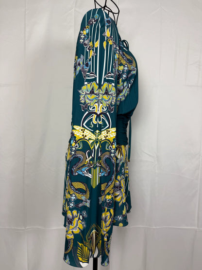 Roberto-Cavalli-Top-con-Stampa-Snake-Floral-Verde-69400479891780 - Pally Vintage Closet