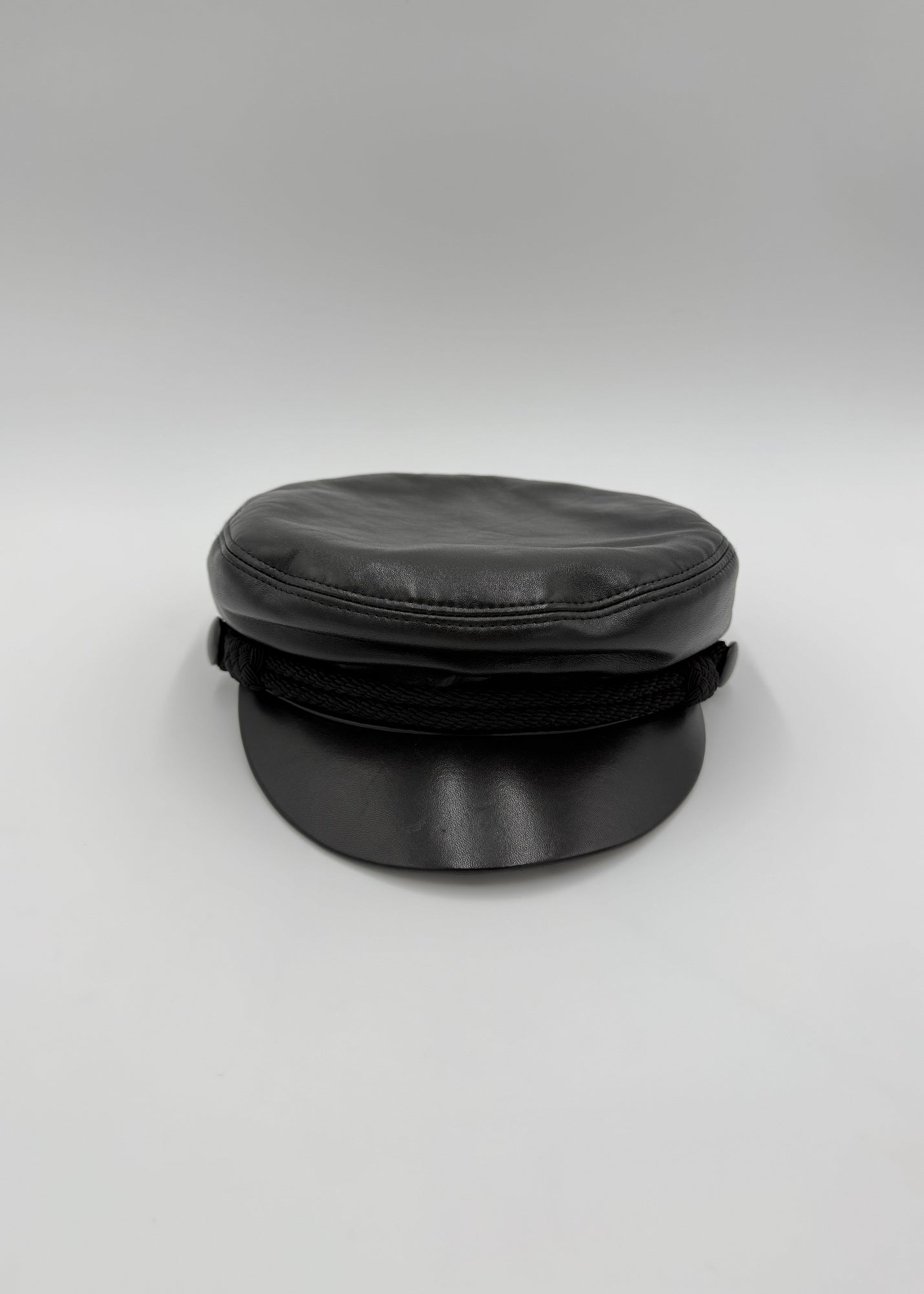 Saint Laurent Basco Baker Boy in Pelle Nero