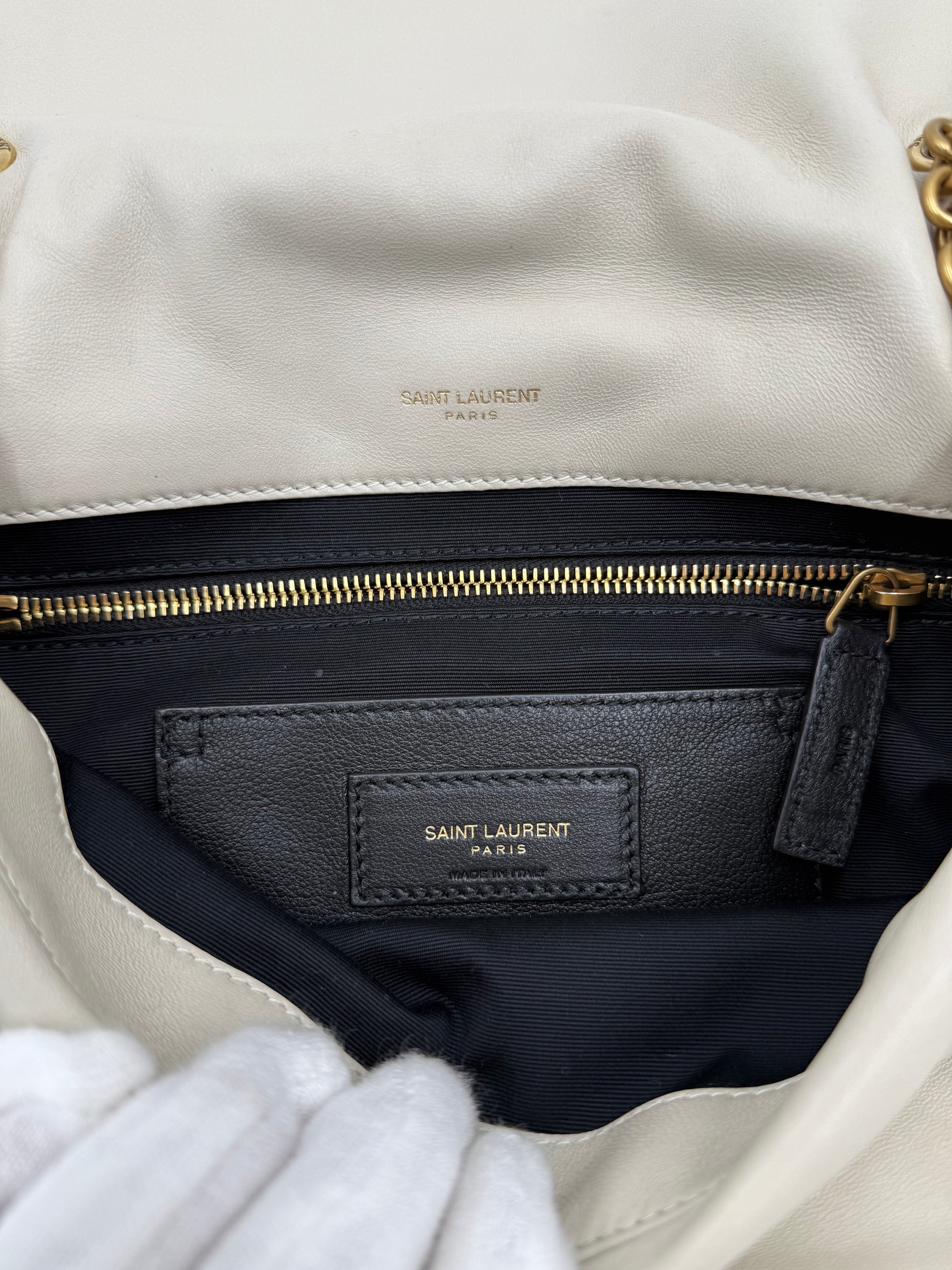 Saint Laurent Borsa Jamie 4.3 Matelassé Media Crema - Pally Vintage Closet