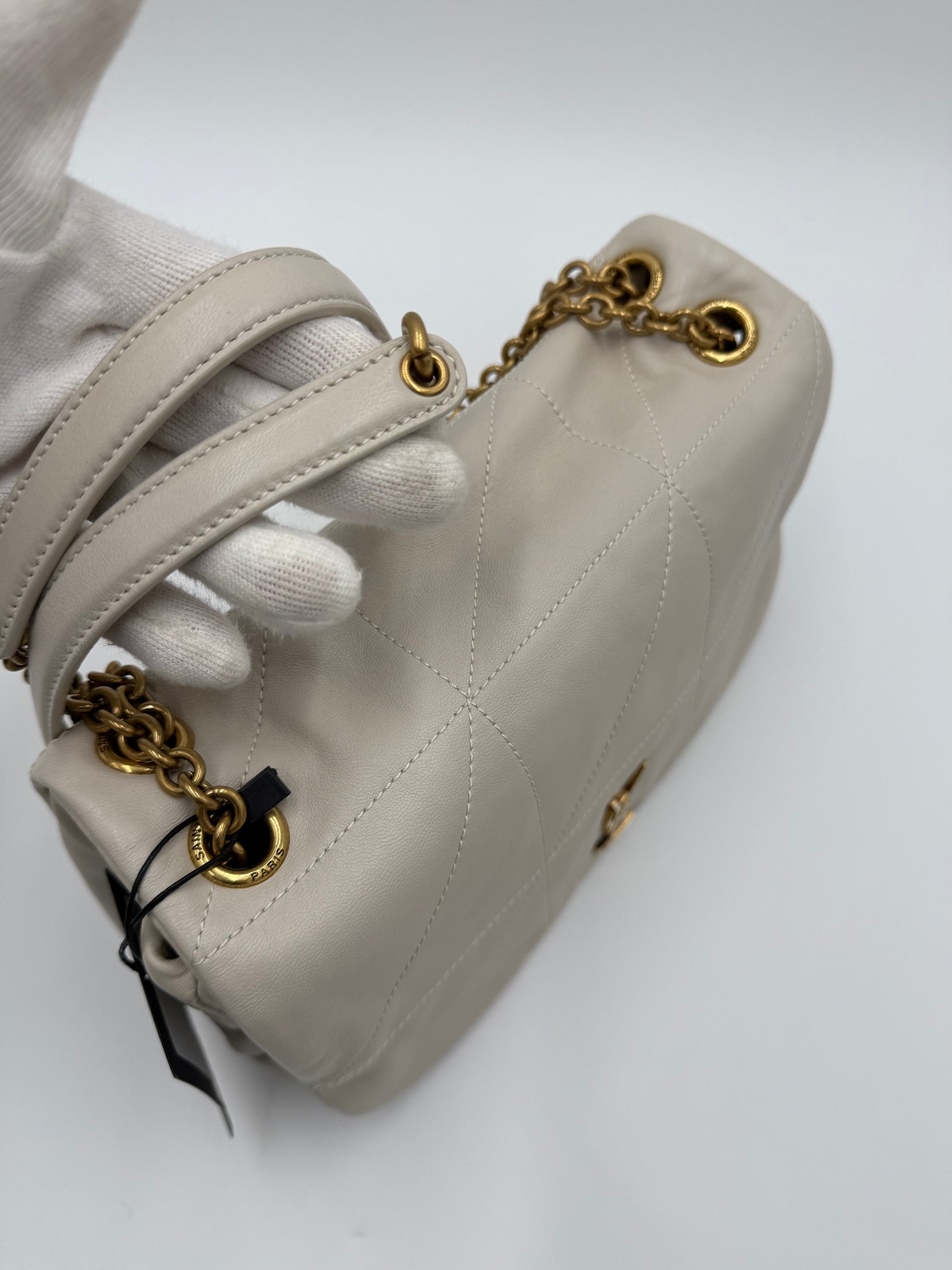 Saint Laurent Borsa Jamie 4.3 Matelassé Media Crema - Pally Vintage Closet