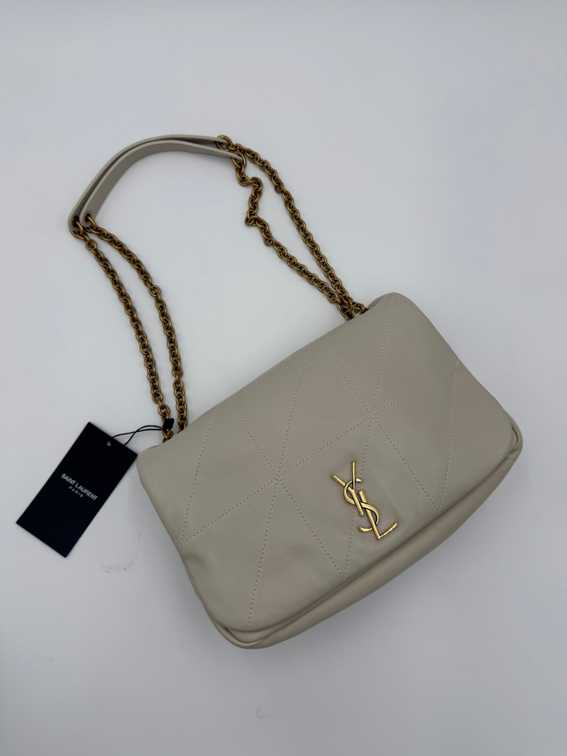Saint Laurent Borsa Jamie 4.3 Matelassé Media Crema - Pally Vintage Closet