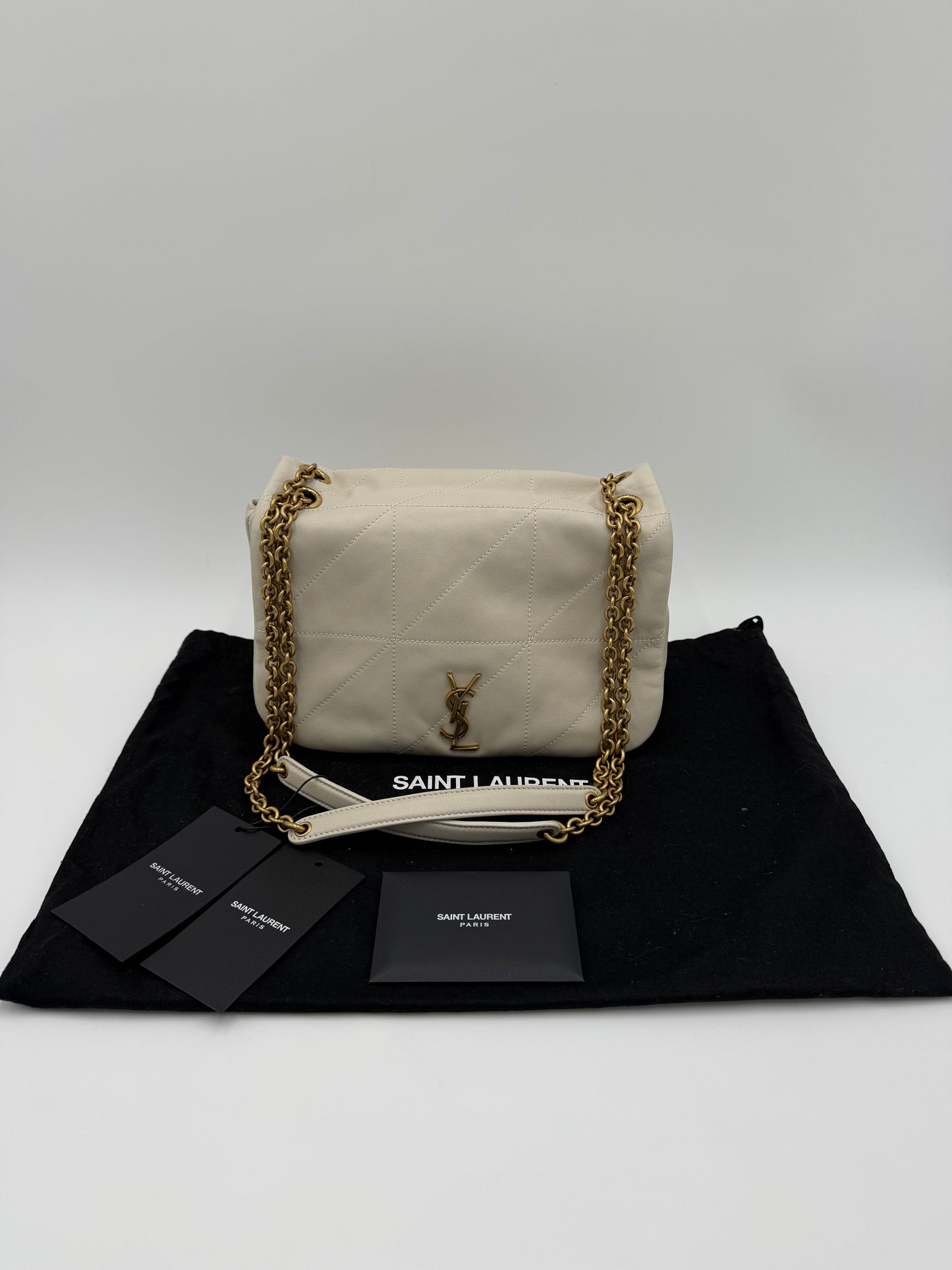 Saint Laurent Borsa Jamie 4.3 Matelassé Media Crema - Pally Vintage Closet