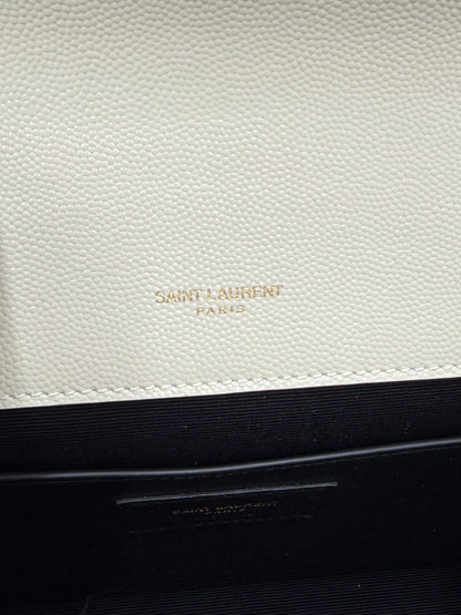 Saint-Laurent-Borsa-Kate-Medium-con-Nappa-Pelle-Grain-de-Poudre-Avorio-70265907970372 - Pally Vintage Closet
