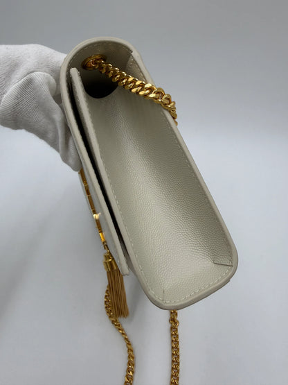 Saint-Laurent-Borsa-Kate-Medium-con-Nappa-Pelle-Grain-de-Poudre-Avorio-70265908035908 - Pally Vintage Closet