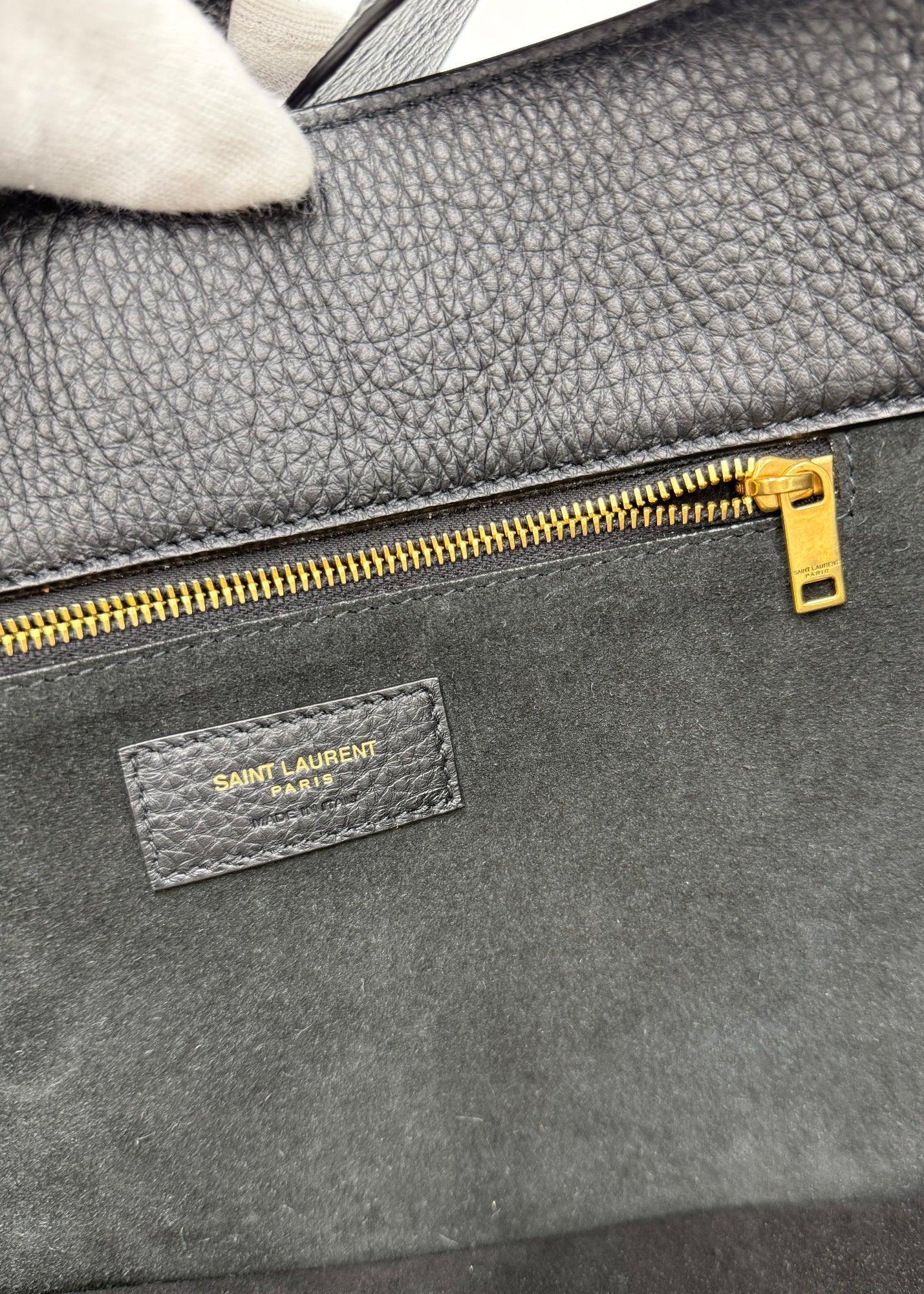 Saint Laurent Borsa Le 5 à 7 Bea in Pelle Martellata Nera