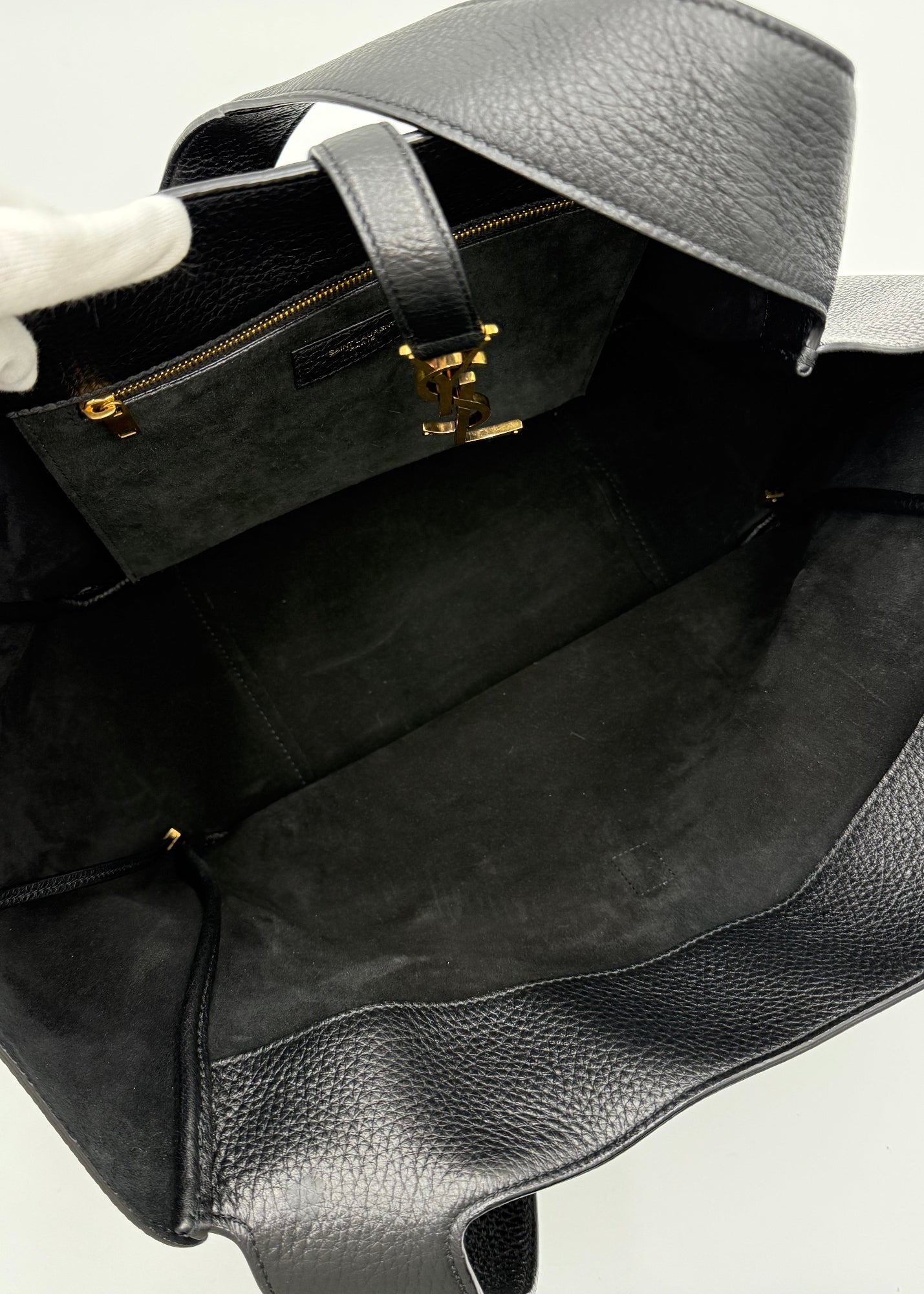 Saint Laurent Borsa Le 5 à 7 Bea in Pelle Martellata Nera