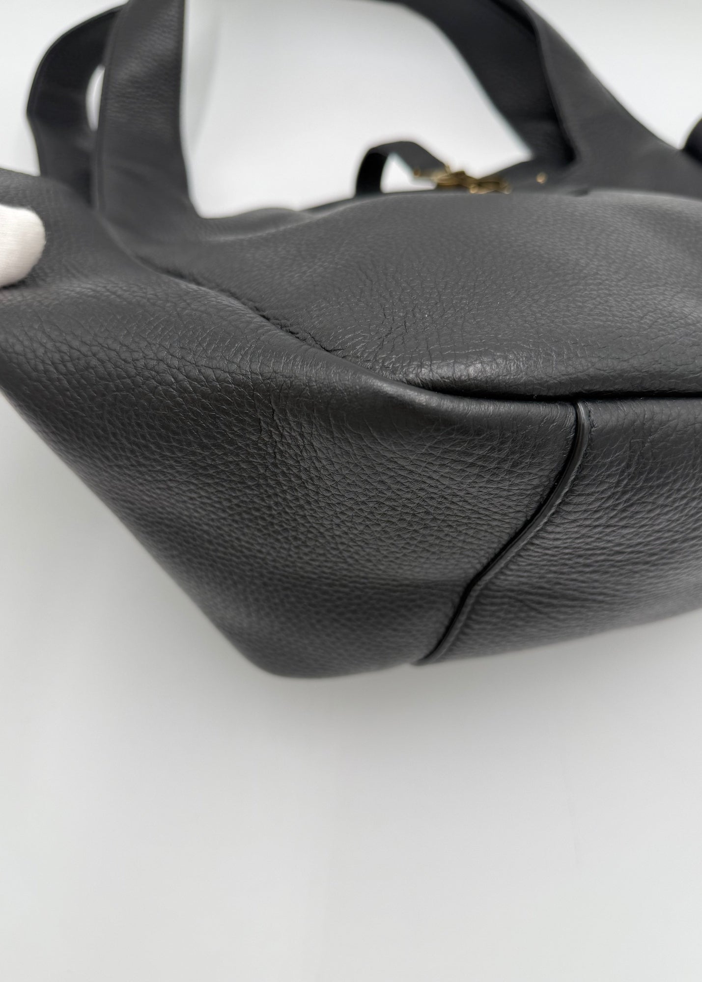 Saint Laurent Borsa Le 5 à 7 Bea in Pelle Martellata Nera