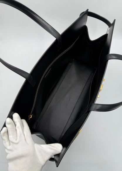 Saint-Laurent-Borsa-Manhattan-Tote-in-Pelle-Liscia-Nera-68159534399812 - Pally Vintage Closet