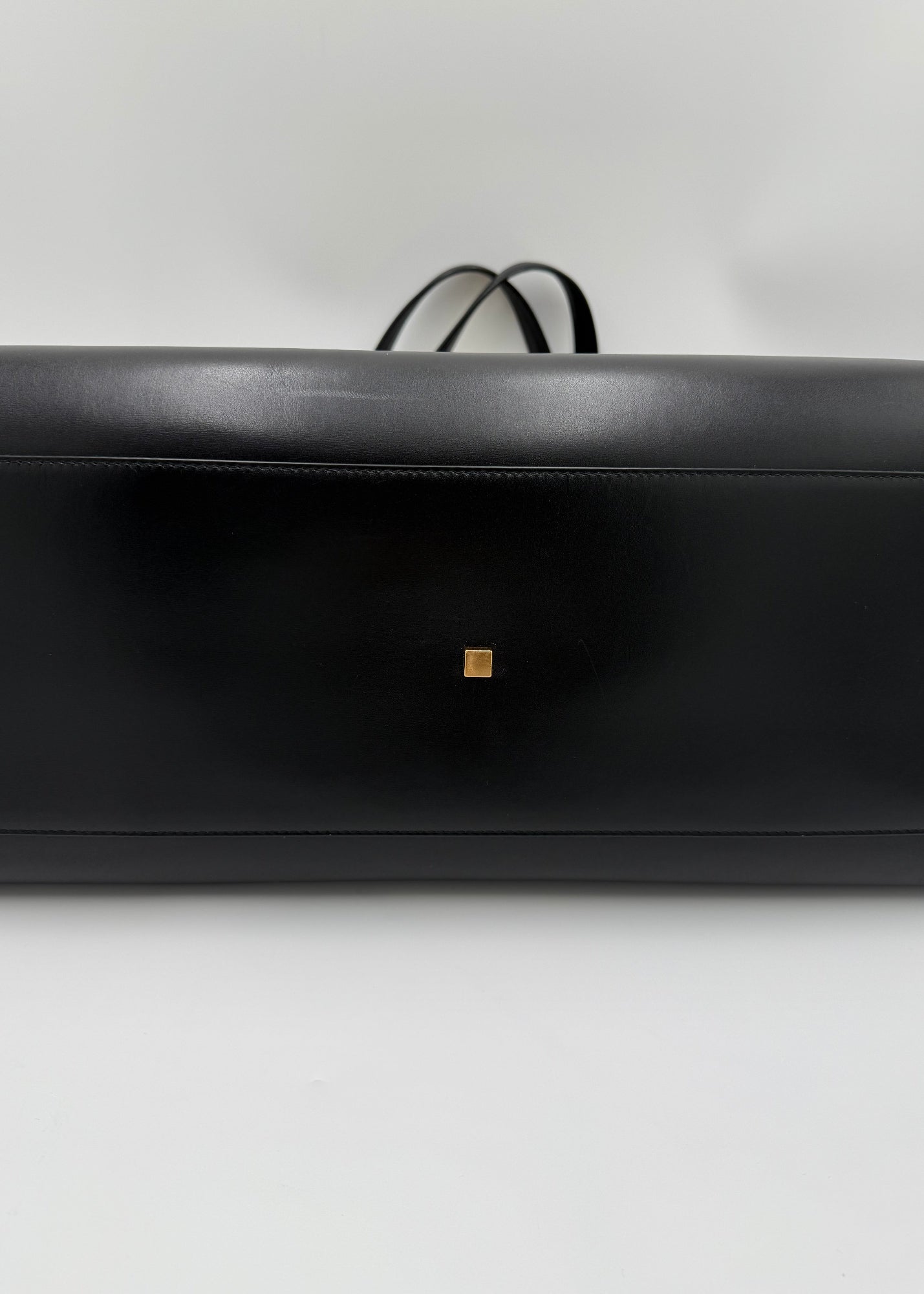 Saint Laurent Borsa Manhattan Tote in Pelle Liscia Nera