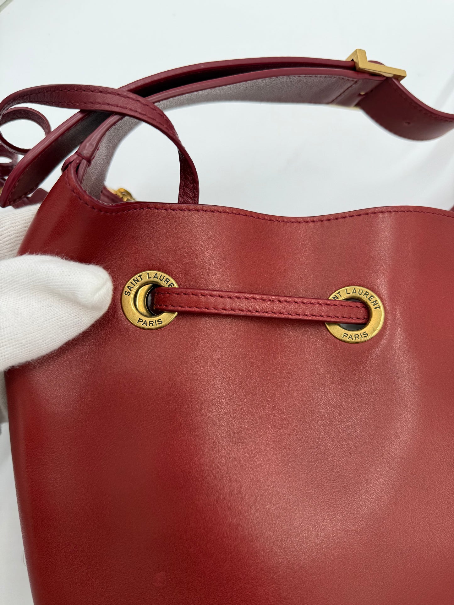 Saint Laurent Borsa Paris VII Secchiello Bordeaux - Pally Vintage Closet