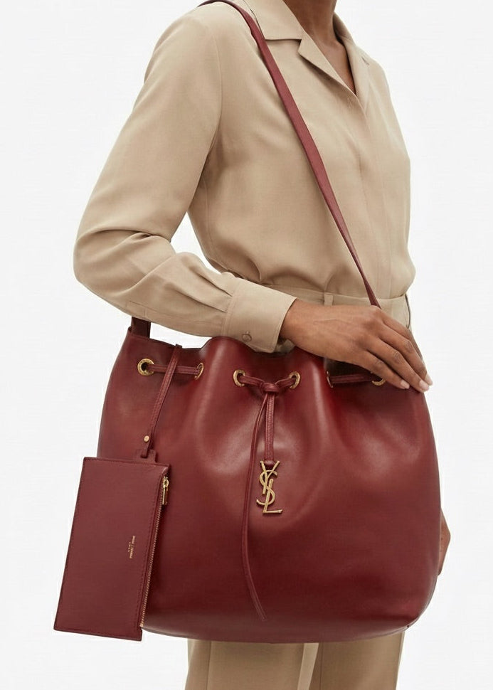 Saint Laurent Borsa Paris VII Secchiello Bordeaux - Pally Vintage Closet