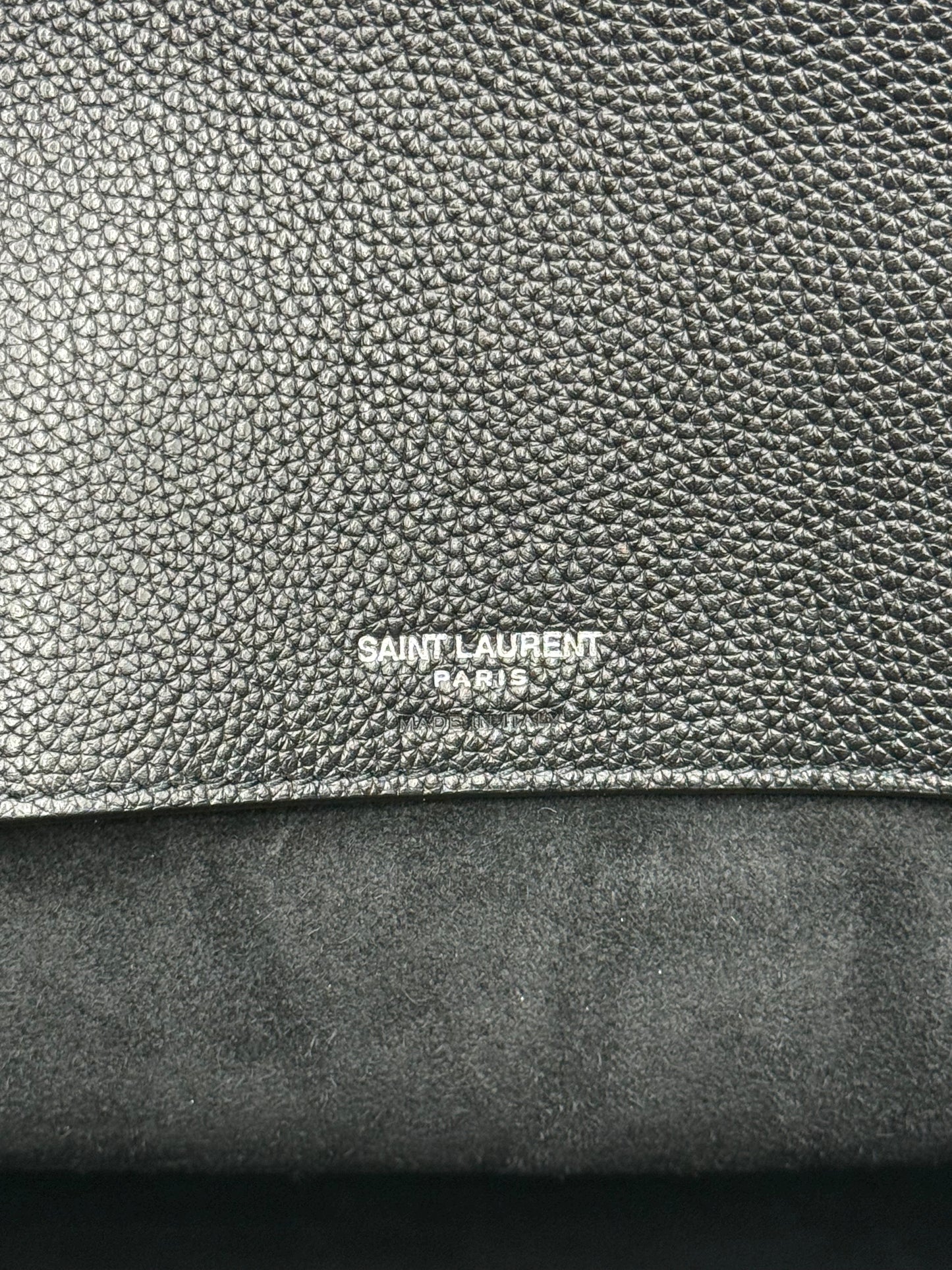 Saint Laurent Borsa Sac de Jour Large in Pelle Martellata Nera - Pally Vintage Closet