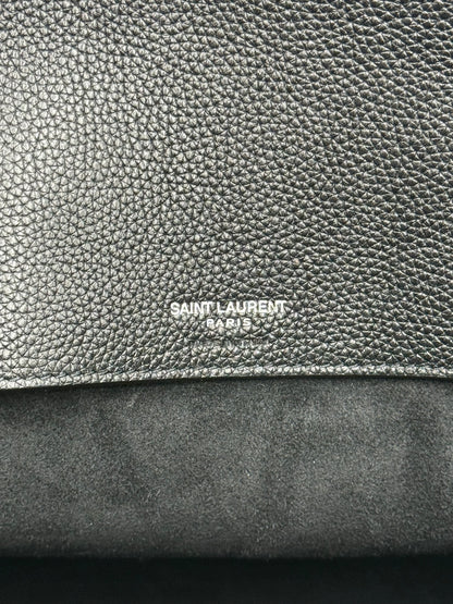 Saint Laurent Borsa Sac de Jour Large in Pelle Martellata Nera - Pally Vintage Closet