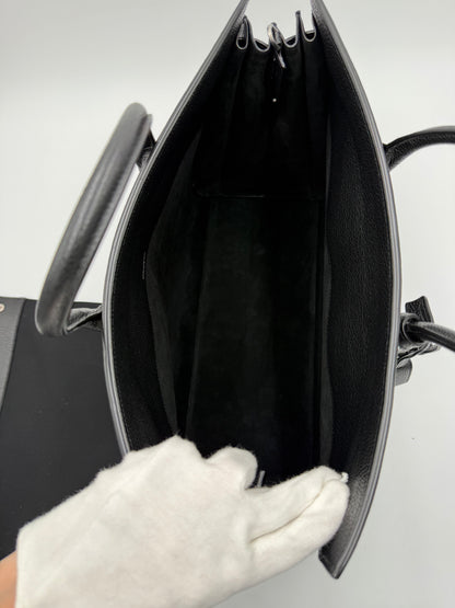 Saint Laurent Borsa Sac de Jour Large in Pelle Martellata Nera - Pally Vintage Closet