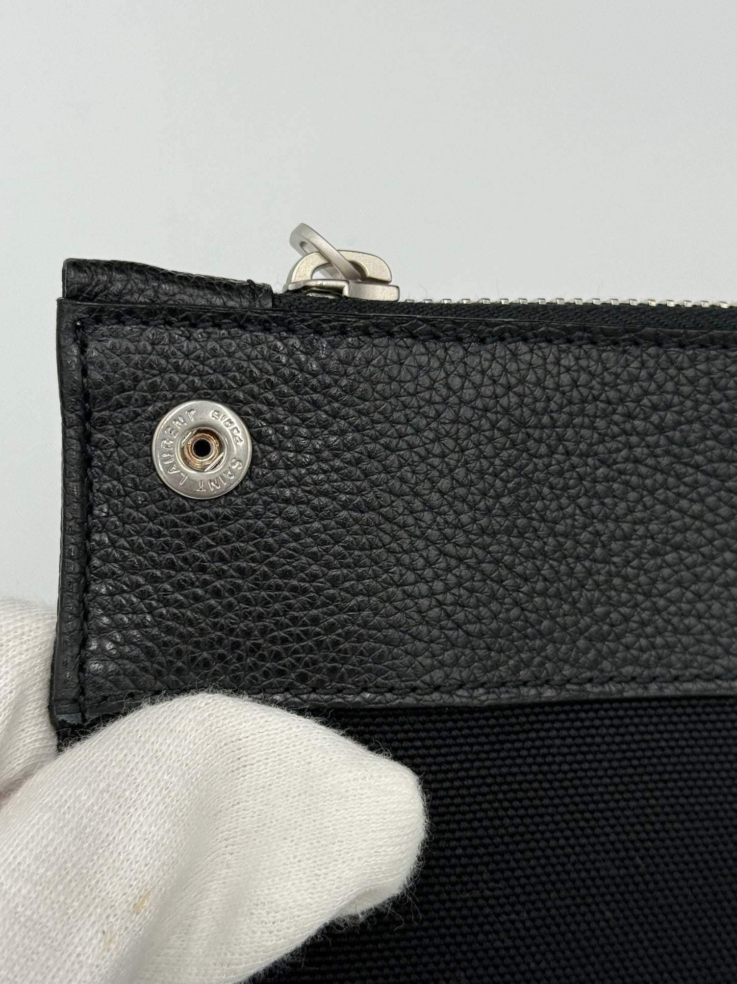 Saint Laurent Borsa Sac de Jour Large in Pelle Martellata Nera - Pally Vintage Closet