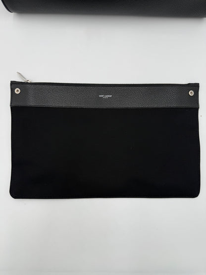 Saint Laurent Borsa Sac de Jour Large in Pelle Martellata Nera - Pally Vintage Closet