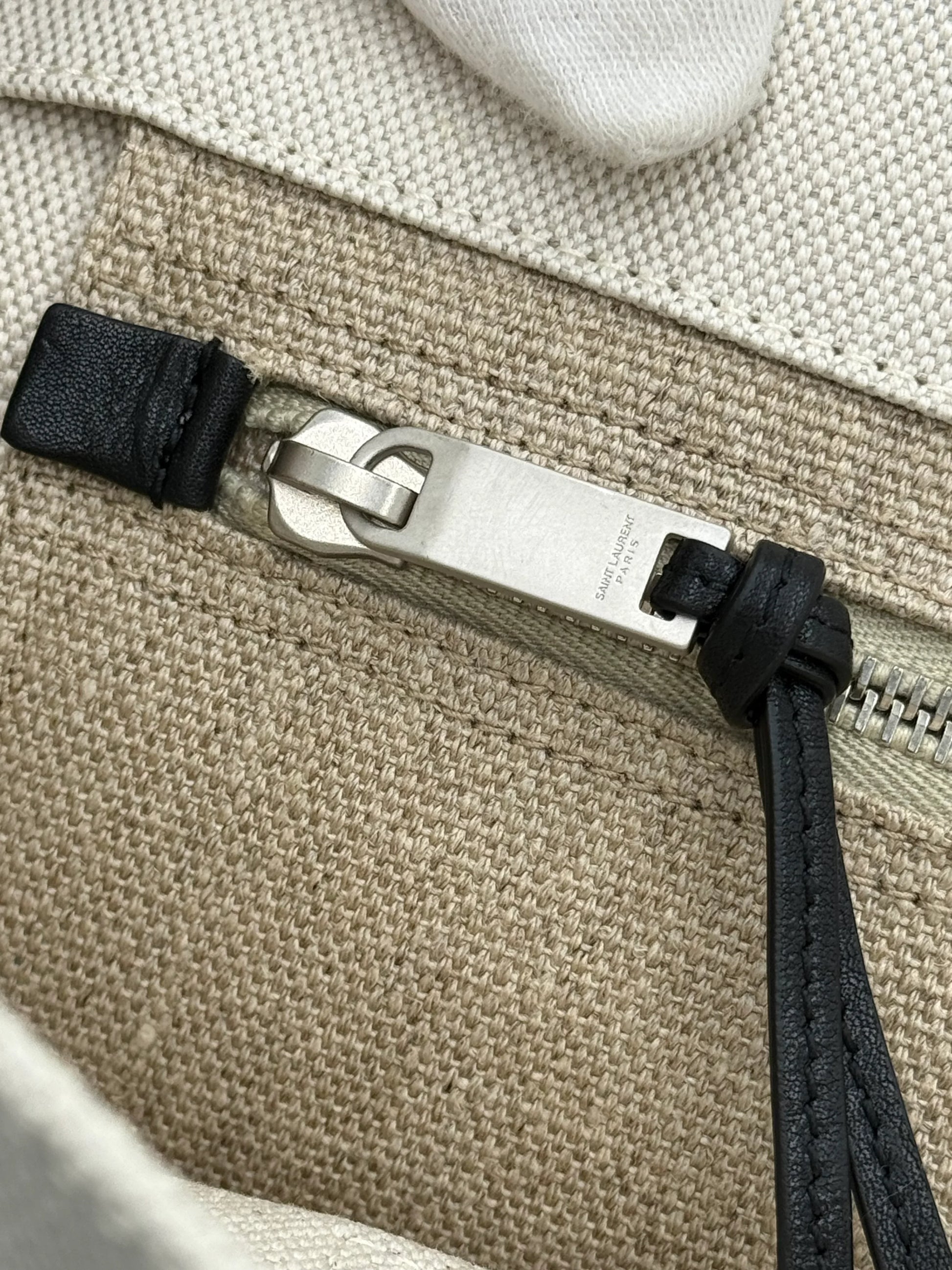 Saint-Laurent-Borsa-Tote-Rive-Gauche-in-Canvas-e-Lino-Beige-70031212052804 - Pally Vintage Closet