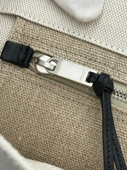 Saint-Laurent-Borsa-Tote-Rive-Gauche-in-Canvas-e-Lino-Beige-70031212052804 - Pally Vintage Closet