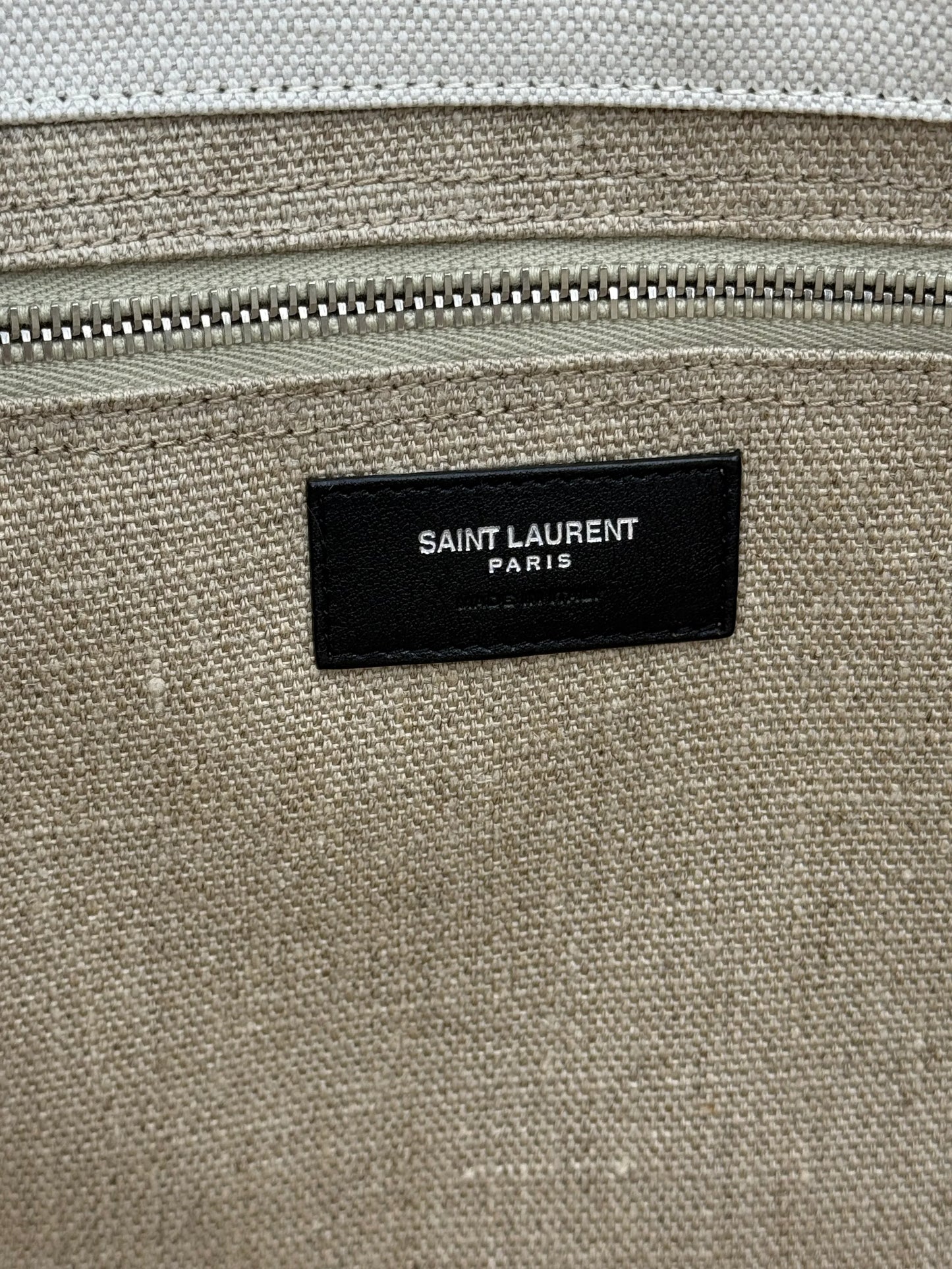 Saint-Laurent-Borsa-Tote-Rive-Gauche-in-Canvas-e-Lino-Beige-70031212118340 - Pally Vintage Closet