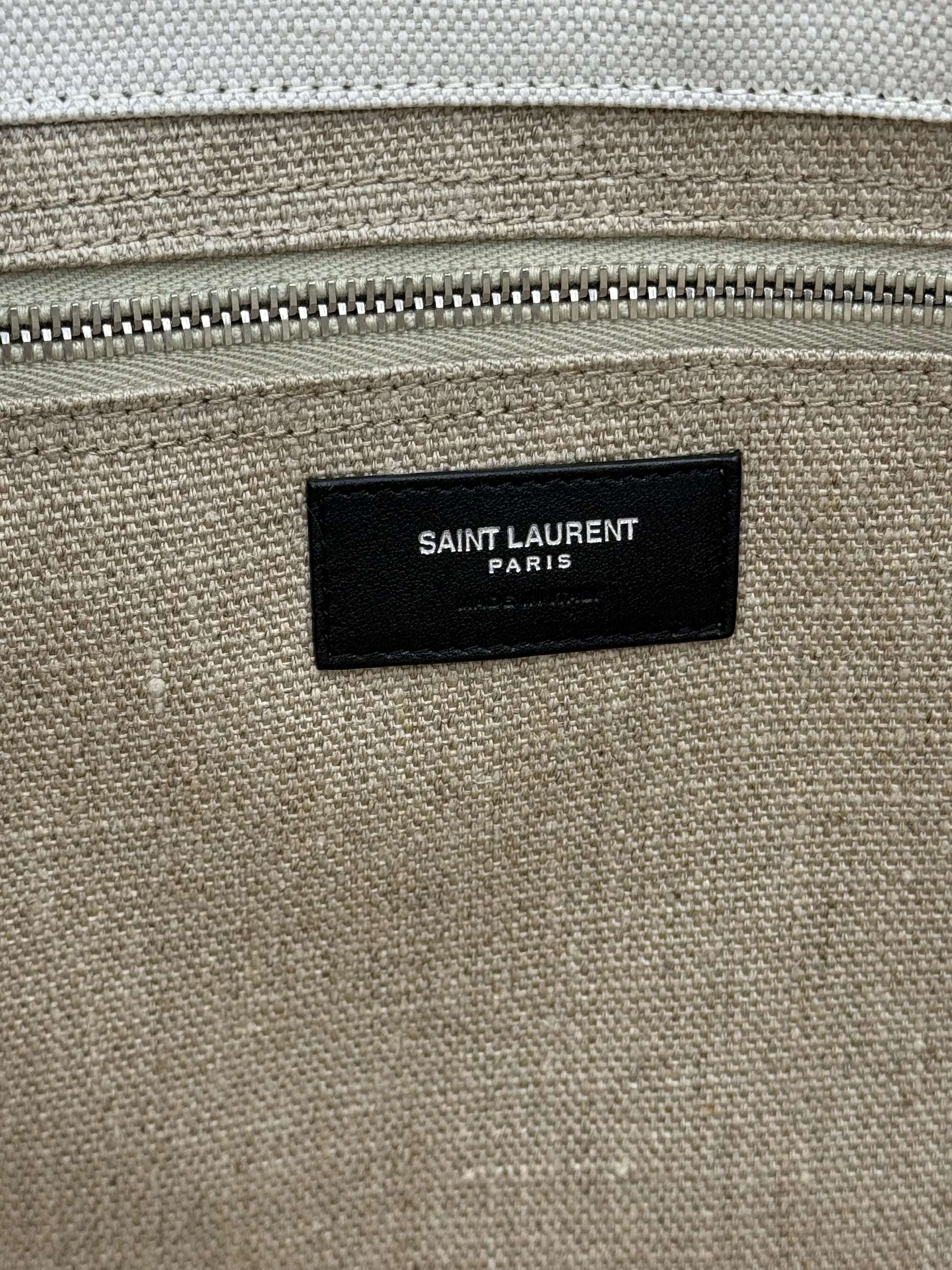 Saint-Laurent-Borsa-Tote-Rive-Gauche-in-Canvas-e-Lino-Beige-70031212118340 - Pally Vintage Closet