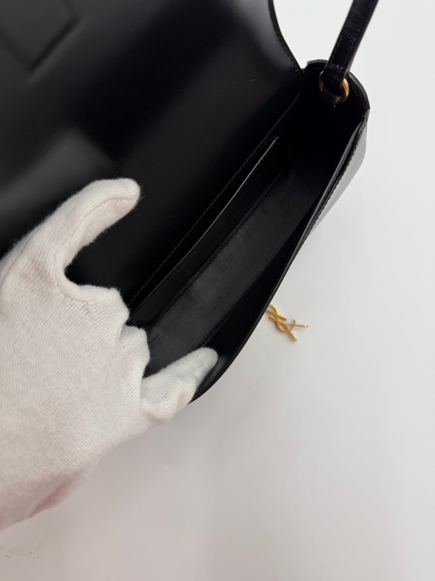 Saint Laurent Borsa Voltaire Mini in Pelle Liscia Nera - Pally Vintage Closet