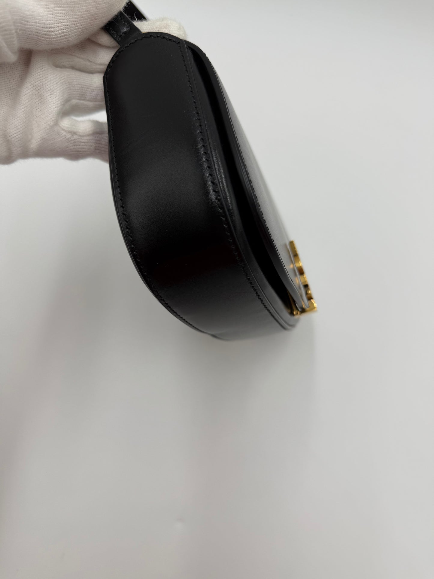 Saint Laurent Borsa Voltaire Mini in Pelle Liscia Nera - Pally Vintage Closet